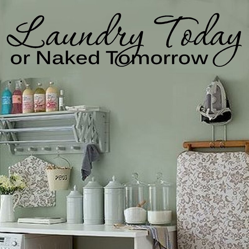 Gracie Oaks Laundry Today Or Naked Tomorrow Wall Decal Reviews Wayfair